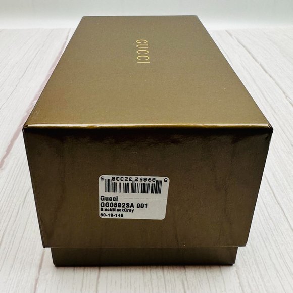 NEW GUCCI GG0892SA 001 BLACK GREY AUTHENTIC SUNGLASSES 50-19 - Picture 4 of 15